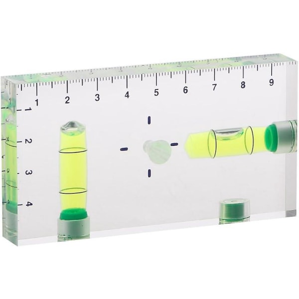 Mini hög precision transparent magnetiskt vattenpass, tvåvägs, 95,3x12,6x51 mm