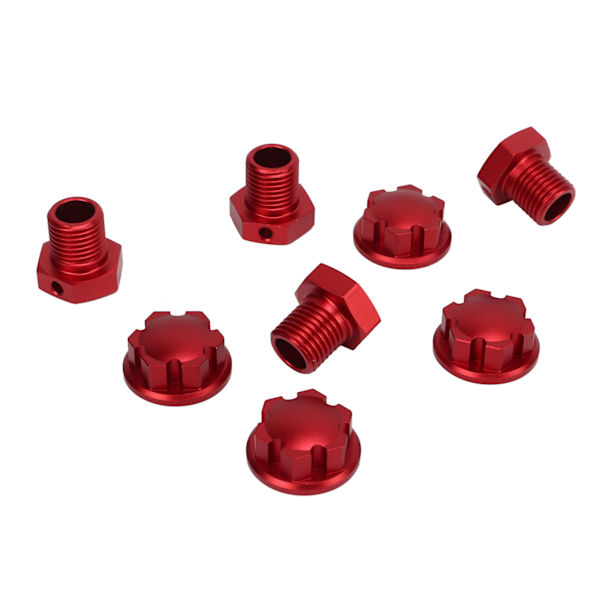 17 mm RC-pyörän navan kuusiokolosetti Alumiiniseos RC-pyörän navan sovitin TRAXXAS 1/10 päivitykseen Punainen