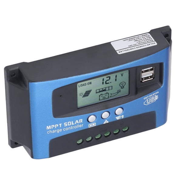 12V 24V Solcellsladdningsregulator MPPT Fotovoltaisk Panelladdare LED Intelligent Gatubelysningsregulator 100A