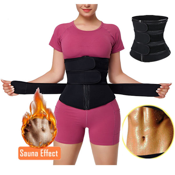Säädettävä Neopreeni Sauna Waist Trainer Korsetti Hikivyö Naisten Painonpudotus Treeni Fitness