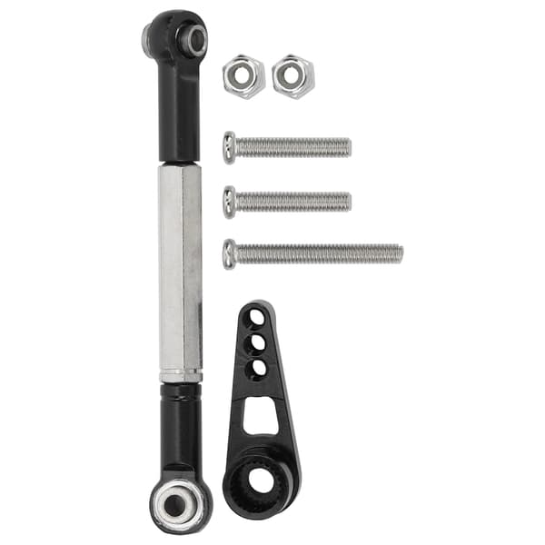 1:12 Styrestøjsæt Aluminium Legering Link Trækstang RC Tilbehør til MN86K RC Bil Sort