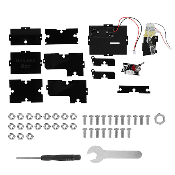 Mini rolig leksak Unika presenter Värdelös låda DIY delar Kit Automatisk låda Leave Me Alone Svart