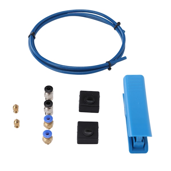 3D-skrivardelar Kit med PTFE-slang Silikonfodral PC4‑M6 PC4‑M10 Skärare 0,4 Munstycken för Ender 3/3 Pro/5 CR‑10/10S