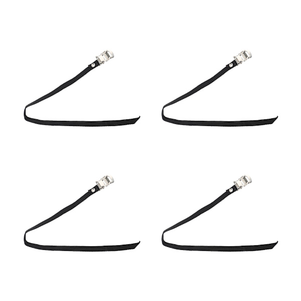 2 Par Sykkelpedalstropper Nylon Justerbar Metall Tåklips 50cm Lengde Sykkelpedal Tåstropper