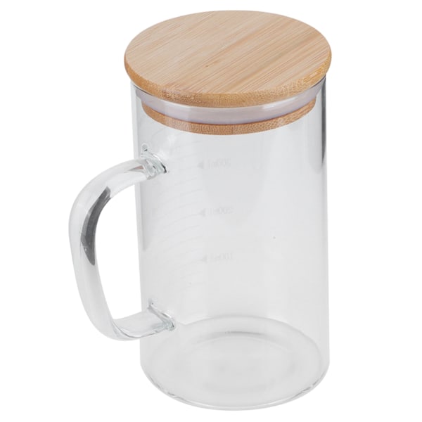 Borosilikatglass Målekopp med Lokk Varmebestandig Krus for Hotell Restaurant Hjem(500ml )