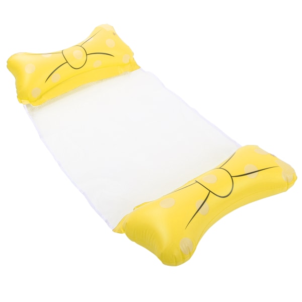 Oppblåsbar Pool Float Hengekøye Bærbar Vannhengekøye Svømmebasseng Float for AdultsYellow
