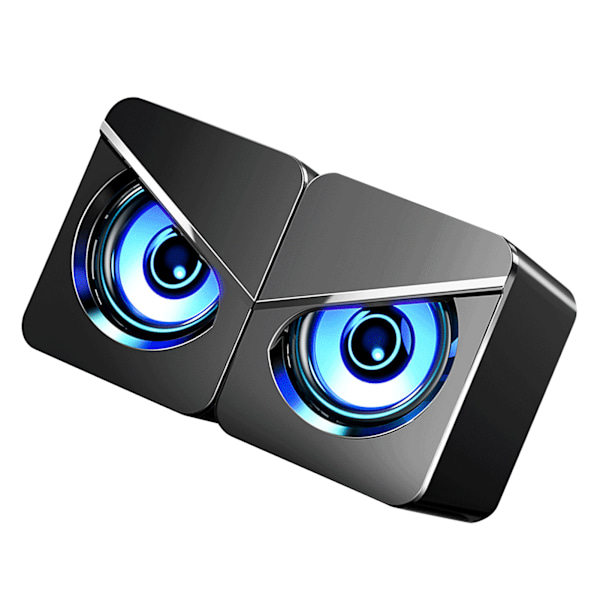 1 par stationär datorhögtalare Multifunktion Snygg Stark bas 4D Stereoljud USB trådbunden högtalare för hemmet