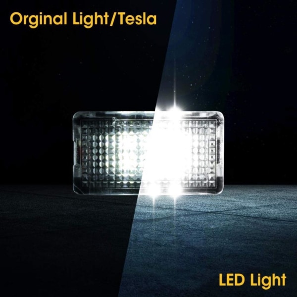 2 st Ultra Ljusa Interiör LED Lampor Kit Tillbehör Kompatibla för Tesla Model 3 S X Rosa Ljus