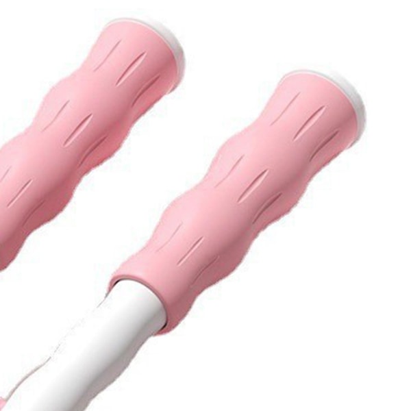Segmenterat hopprep Justerbart Otrasslade pärlor Flexibel PP-plast hopprep för barn Rosa