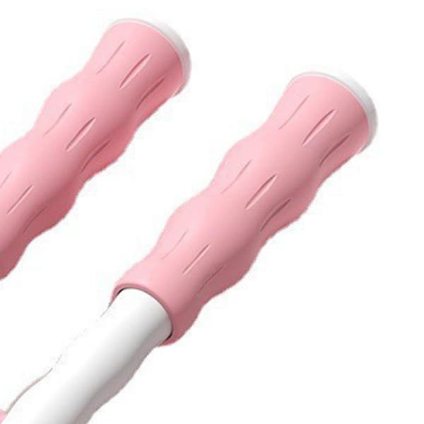 Segmenteret sjippetov justerbart ikke-sammenfiltret perlebesat fleksibelt PP-plastsjippetov til børn pink
