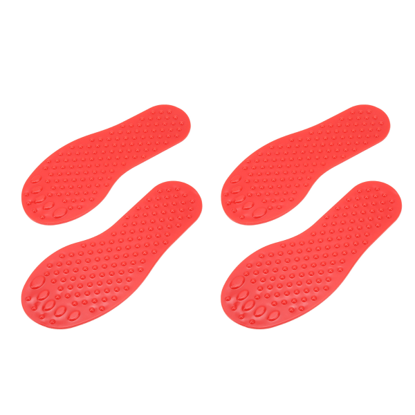 2 paria jalkamuotoiset lattiamerkit, luistamattomat PVC:n jalanjälkimerkit esikoululuokkahuoneeseen, päiväkoti, punainen