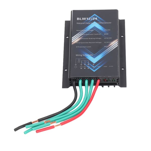 800W Vindmøllecontroller Aluminiumlegering IP67 Vandtæt Vindgeneratorcontroller 12V 24V
