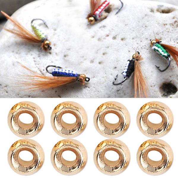 25 st flugbindande volframlegeringspärlor Runt nymfhuvud Ball fiskeredskap gyllene (2,8 mm)