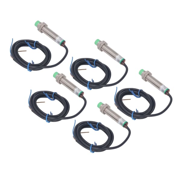 5 st induktiv närhetssensor M12x1 PNP NC IP65 närhetsbrytare närmningssensor 6‑36VDC