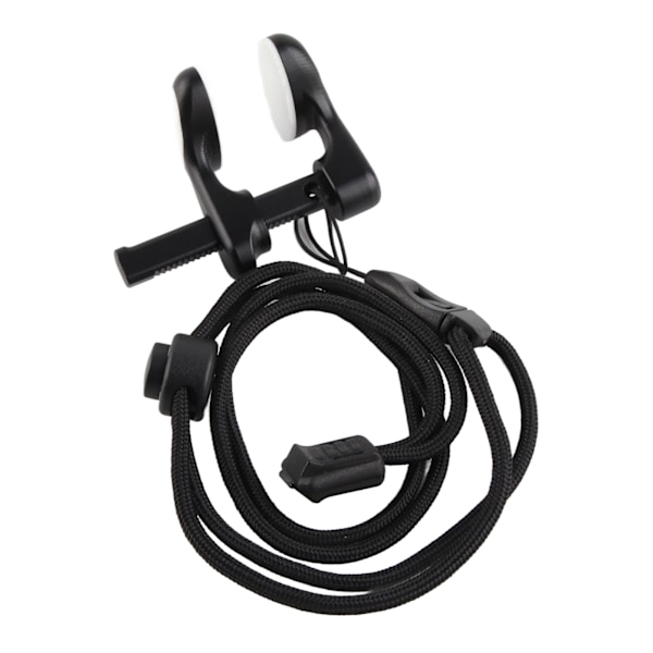 Dykke Neseklype Justerbar Aluminium Legering Profesjonell Svømme Neseplugg med Lanyard Svart