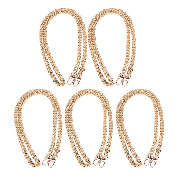 5 stk smykkekæde Elegant rustsikker 1m længde metal håndværkskæde til DIY halskæder Armbånd Ankelkæder Guld