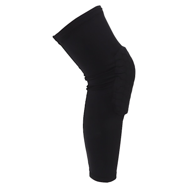 Sport Knäskydd Svart Mjuk Flexibel Polyester Ergonomisk Bärbar Skyddande Kompressionsknäskydd för Män Kvinnor L