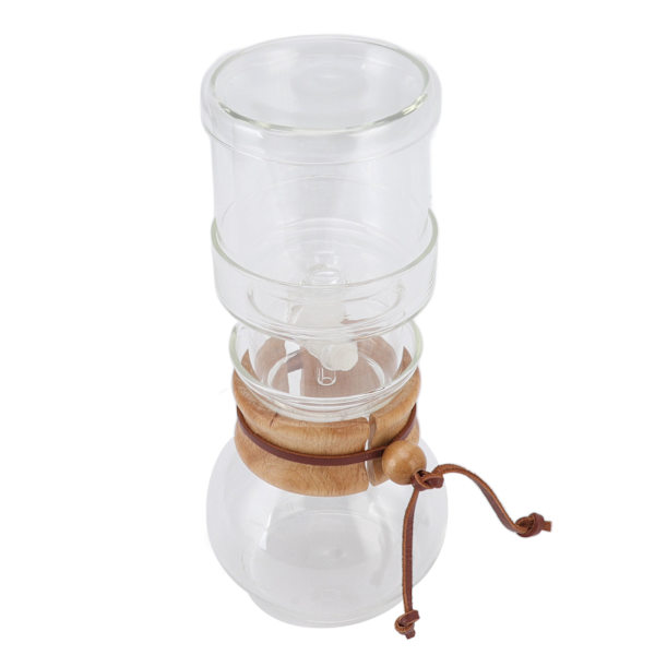 Justerbar kaffedroppkanna i glas för iskaffe, öl, mjölk, 400 ml