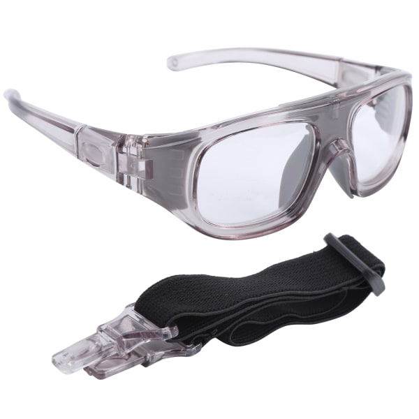 Slagfaste PC Sports Basketballbriller Aftagelige hovedmonterede beskyttelsesbriller (grå)