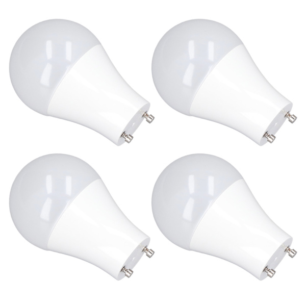 4 stk. GU24 pære Høj lysstyrke Energibesparende LED A19 pære til soveværelse Kontor 120V5W Varm hvid 2700K