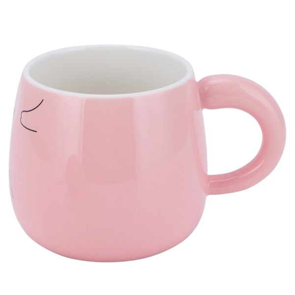 450 ml söt keramisk kopp med lock sked vattenkopp kaffemugg flickgåva för hemmakontor rosa lycklig