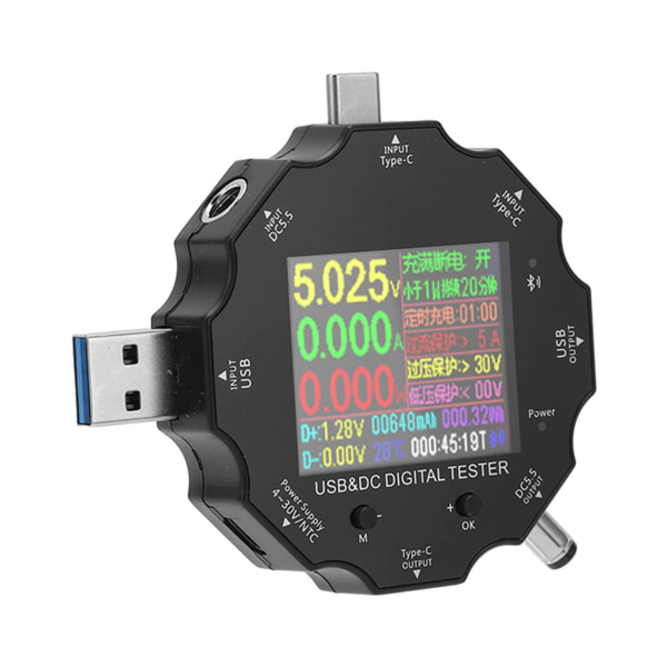 USB Digital Display Voltmeter Trådlös Bluetooth Fjärrkontroll Laddningsdetektor DC 3.6‑32V
