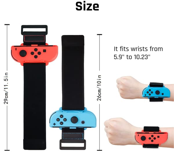 Justerbar elastisk danseband kompatibel med Switch & Switch OLED-kontroller, bytt høyre/venstre kontroller