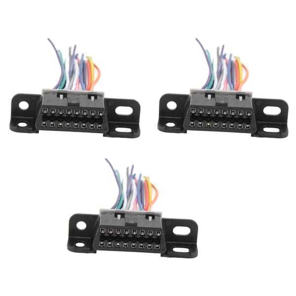 3 stk. 16-benet hun OBD2 kabelstik J1962F diagnostisk adapter til biler