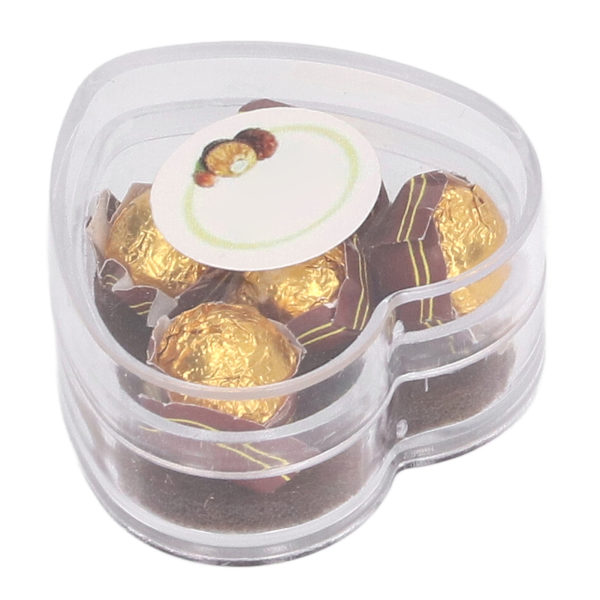 1:12 skala dukkehus chokolade hjerteæske pakket høj simulering miniature mad dekoration