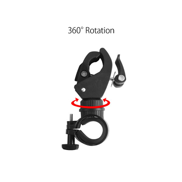 Sykkellysholder Sklisikret Universal 360 graders roterende styremontering LED-lommelyktklemme Lampeholder