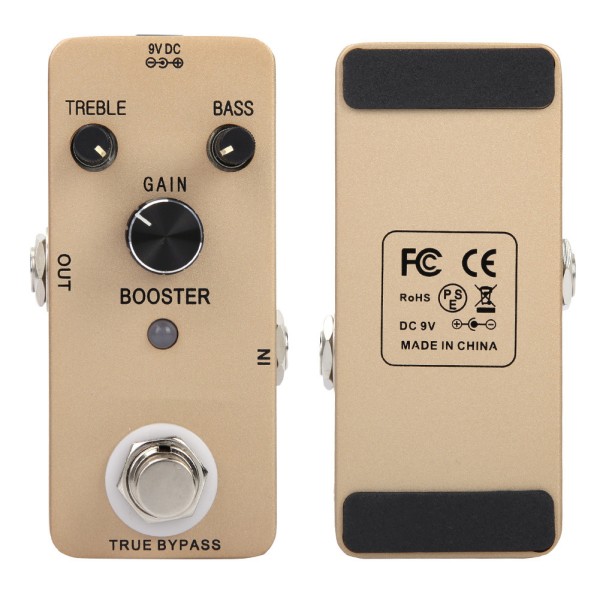 Elektrisk buffer Elektrisk gitar Effekt Pedal Clean Boost True Bypass Full Metal Shell