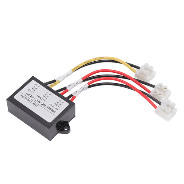 MPPT solcellelader 150W 10A fotosensitiv nattlastutgang solcellepanelkontroller for gatelys 14,6V