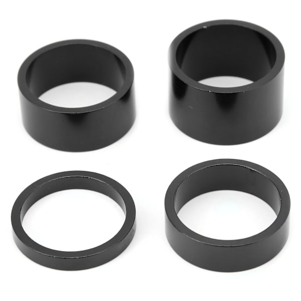 4 kpl / set polkupyörän etuhaarukan aluslevyn kuulokevälikkeet 5 10 15 20 mm kuulokkeen varren aluslevyn tiiviste musta
