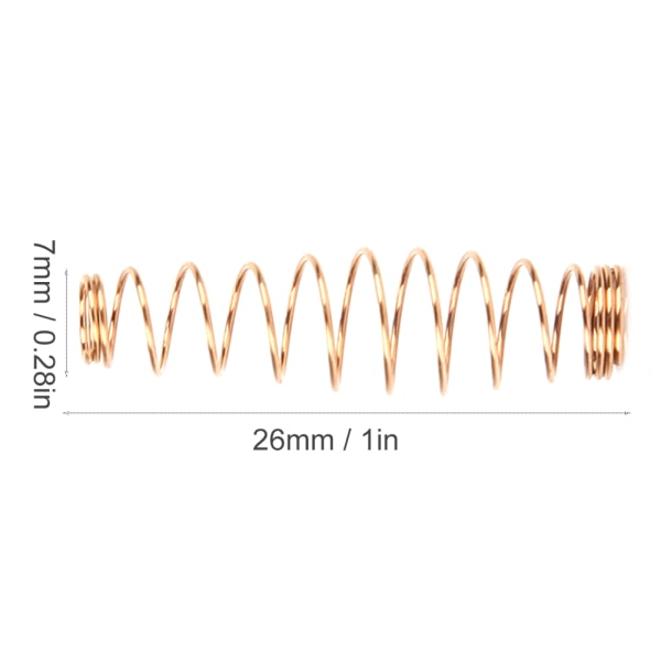 Messing spiralfjær for oppreist piano reparasjonsdel Instrumenttilbehør Sett med 90 stk