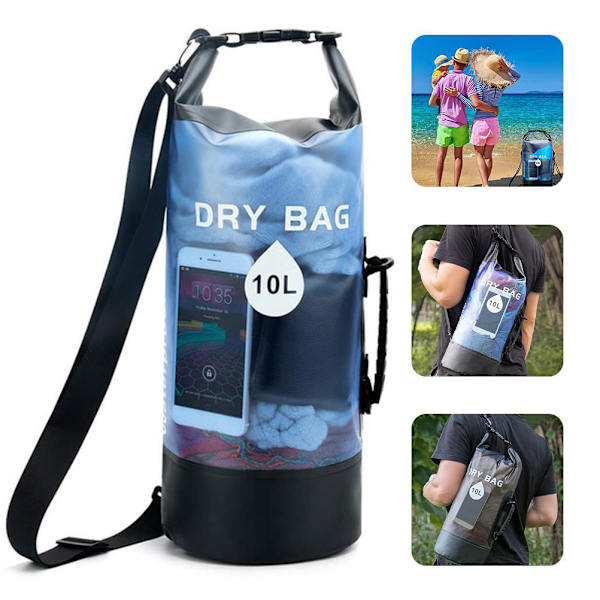 Dry Bag Transparent Vattentät Dry Bag Bärbar Outdoor Rafting Vattentät väska för fiskebåtstrand