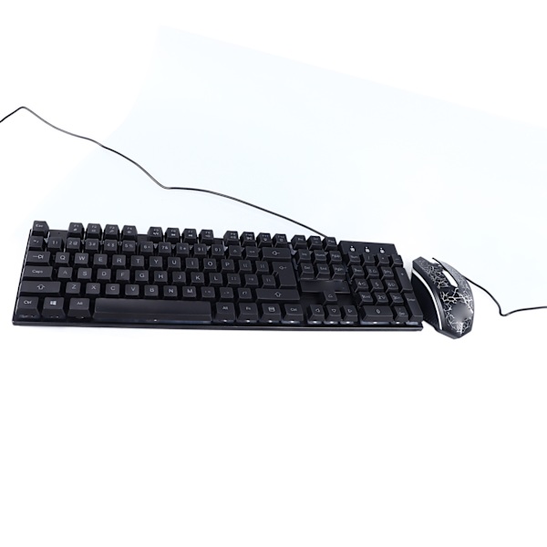 Mekaniskt tangentbord Trådbunden set Ergonomisk tangentbord och musbelysning Gaming Tangentbordsmus för Windows