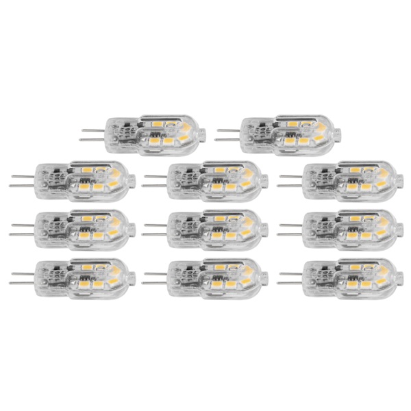 10 kpl Bi Pin -polttimoa 12LED 1.2W G4 LED -polttimo kattovalaisimeen seinävalaisimeen pöytävalaisimiin 12V