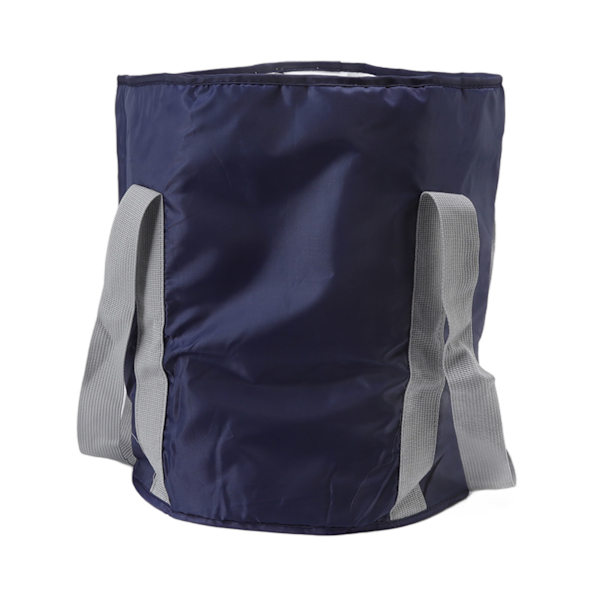 Sammenklappelig Fodbad Polyester Dobbelt Lag Sammenklappelig Camping Spand Med Opbevaringspose Til Udendørs Marineblå