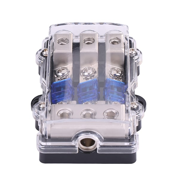 Universal 60A Bilstereo Audio Strømssikringboks Holder Blok 1 Ind 3 Veje Ud