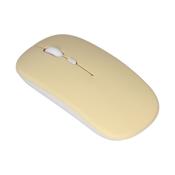 Trådløs Mus Genopladelig DualMode 2.4G Ergonomisk Lydløs Optisk Computer Tilbehør (Gul)
