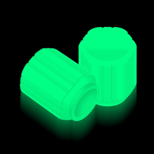 4 st Fluorescerande Däckventilhylsor Självlysande Cool Universal för Bil Motorcykel