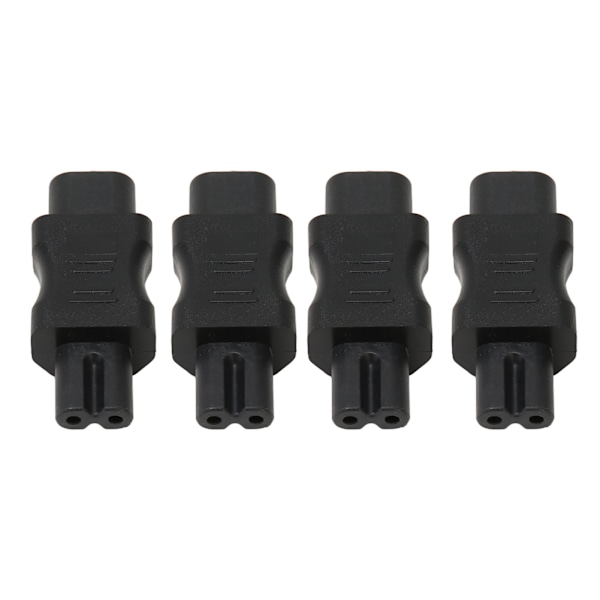 4 stk. IEC320 C8 til IEC320 C7 Konverter Strømstikadapter til PDU Chassis Laptop Computer UPS Stikkontakt