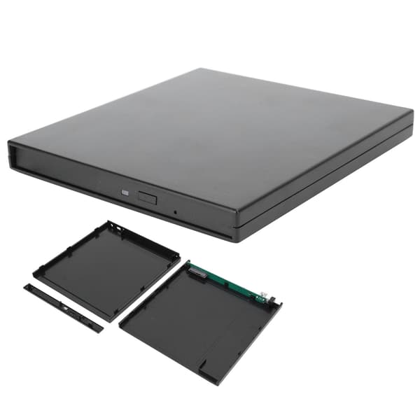 Ekstern Kabinet til Optisk Drev Harddisk Boks Computer Laptop Opbevaringssæt Sort 9,5mm SATA