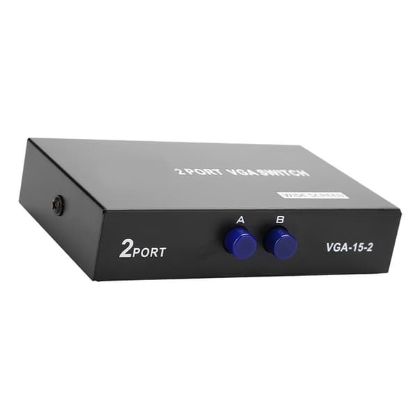 2 i 1 Ut VGA-bryter Splitter Dat synkronisering Skjermbryter