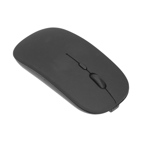 Trådløs mus, oppladbar, dobbelmodus 2.4G, ergonomisk, lydløs, optisk, datatilbehør (svart)