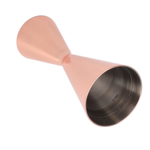 Cocktail Double Jigger Rostfritt Stål Innovativ Vimmätkopp Bartending Mätjigger 1/2oz Kopparplätering