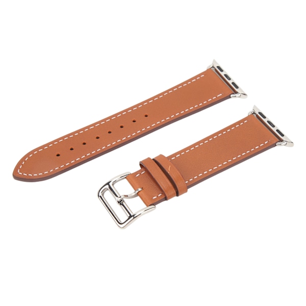 Smartwatch Läderrem Universal Smart Watch Replacement Band Rem för IWatch Series SE 8 7 6 5 4 3 2 1 38mm 40mm 41mm Brun