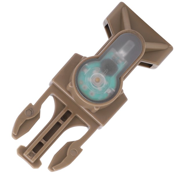 Outdoor Mini Survival Light IPX8 Vattentät Säkerhetssignallampa med Release BuckleMud Färg Bas Rött ljus