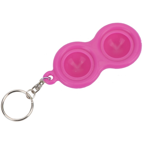 Stress relief Nyckelring Push Bubble Key Ring Hand Sensory Pussel Leksak Silikon för Studenter Vuxna BarnRosa