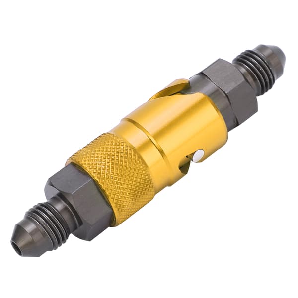 Bromsledning Snabbkoppling Adapter Aluminiumlegering Montering för Oljebränslevätskeslang Gul